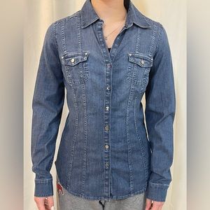White House Black Market denim shirt